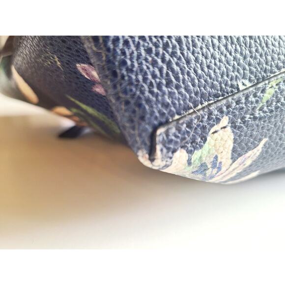 Vince Camuto Leather Top Zip Saffiano Floral Print Didi Tote Tropical Designer - Picture 9 of 16